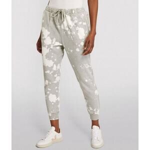FRAME - Tie-Dye Sweatpants in Bleach Grey and White
